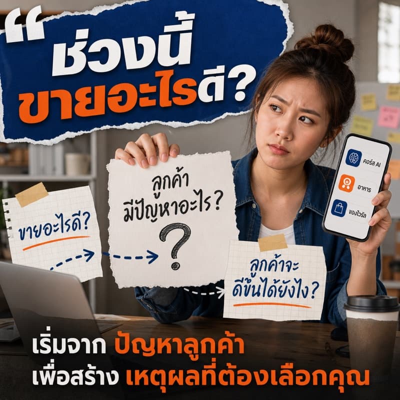 โพสต์แบบบทความ พาดหัวไทยวางบนภาพถ่าย